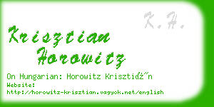 krisztian horowitz business card